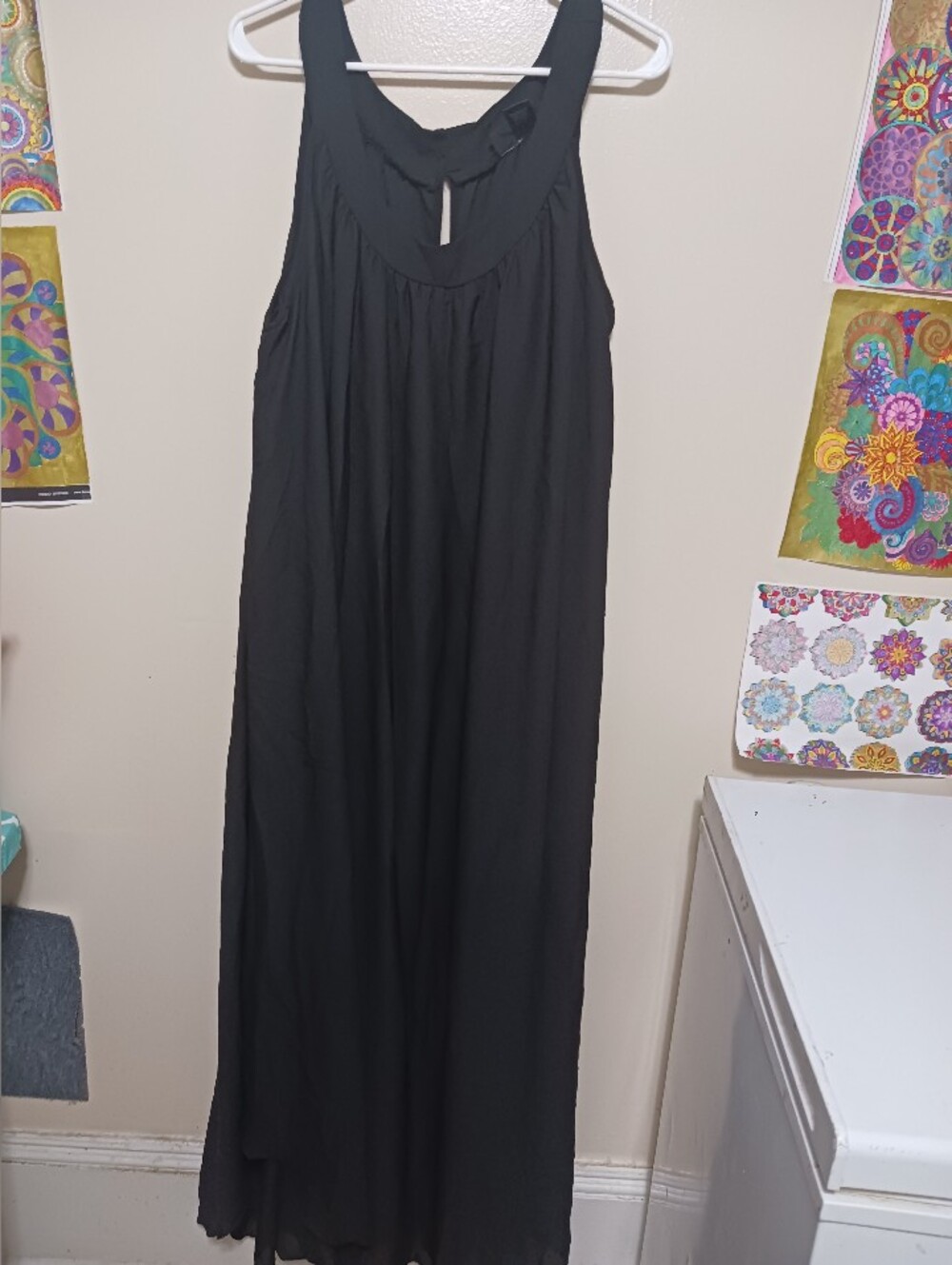 Ashley Stewart Black Sleeveless Maxi Dress 22/24  A-12
